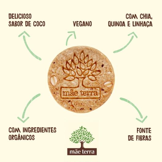 Biscoito Orgânico Mãe Terra Tribos Coco 130g - Imagem em destaque