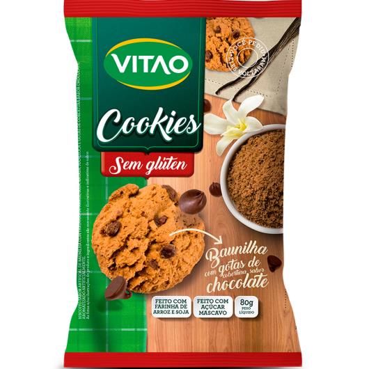 Cookies Vitao Baunilha com Gotas Chocolate sem Glúten 80g - Imagem em destaque