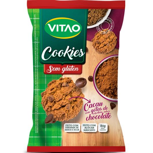 Cookies Vitao Cacau com Gotas de Chocolate sem Glúten 80g - Imagem em destaque