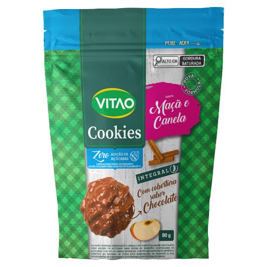 Cookies Vitao Maçã & Canela com cobertura sabor Chocolate 80g - Imagem em destaque