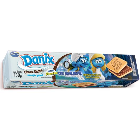 Biscoito Danix Recheado Chocolate Smurfs 130g - Imagem em destaque