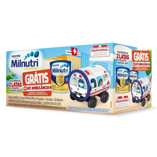 Kit 2 Compostos Lácteos Premium+ Milnutri 800g Cada Grátis Kit Esporte - Imagem em destaque