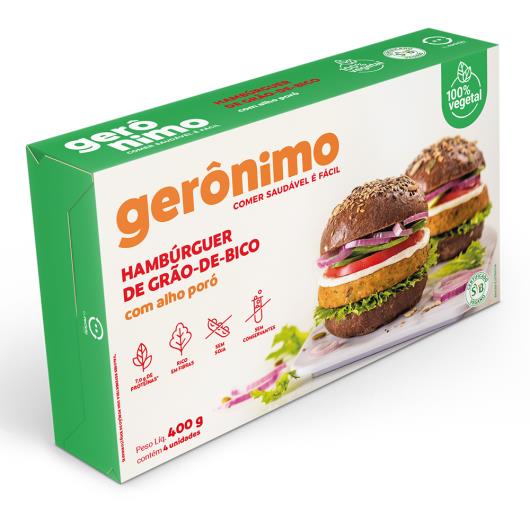 Hambúrguer de Grão de Bico com Alho Poró Gerônimo 400g - Imagem em destaque