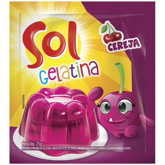 Pó para Gelatina Sol Cereja 25g - Imagem em destaque