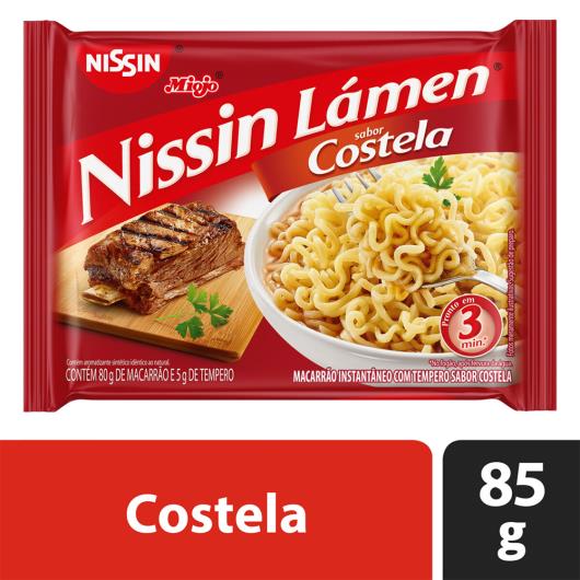 Macarrão Instantâneo Lámen Costela Nissin Miojo Pacote 85g - Imagem em destaque