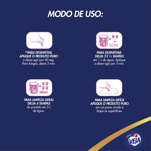 Desinfetante Veja Lavanda 480ml - Imagem em destaque
