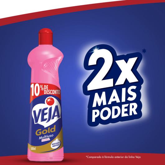 Limpador Multiuso Floral Veja Squeeze 500g Grátis 10% de Desconto - Imagem em destaque