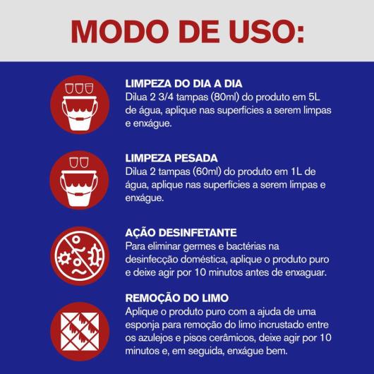 Limpador para Limpeza Pesada Cloro Ativo X-14 Embalagem Econômica Veja 500ml - Imagem em destaque