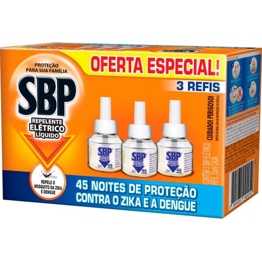 SBP Repelente Elétrico Líquido 45 noites 3 Refis Oferta Especial - Imagem em destaque