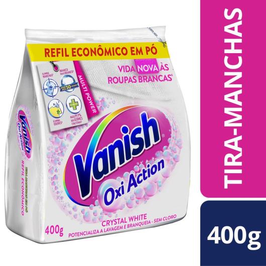 Tira Manchas em Pó Vanish Crystal White Oxi Action 400g para roupas brancas Refil Econômico - Imagem em destaque