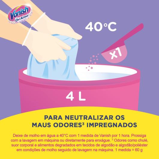 Tira Manchas em Pó Vanish Multi Power Oxi Action 900g para roupas coloridas com 25% de Desconto - Imagem em destaque