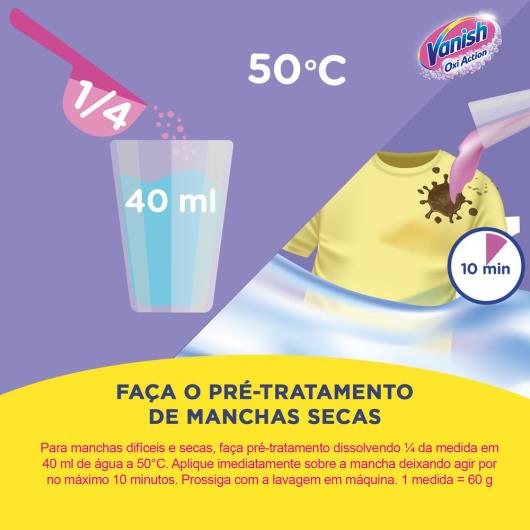 Tira Manchas em Pó Vanish Multi Power Oxi Action 900g para roupas coloridas com 25% de Desconto - Imagem em destaque