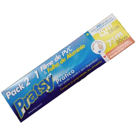 Pack Prasty 2 Em 1 Papel Aluminio 30x7.5CM e Filme PVC 15x28Cm - Imagem em destaque