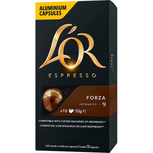 Café em Cápsula Torrado e Moído Espresso Forza L'or Intensity 9 Caixa 52g 10 Unidades - Imagem em destaque