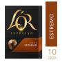 Café em Cápsula Torrado e Moído Lungo Espresso L'or Intensity 10 Caixa 52g 10 Unidades