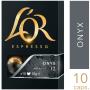 Café em Cápsula Torrado e Moído Espresso Onyx L'or Intensity 12 Caixa 52g 10 Unidades