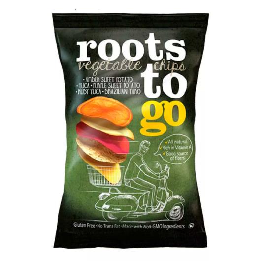 Chips mandioca e batata doce orig. Vegetables Chips Roots To Go pacote 45g - Imagem em destaque