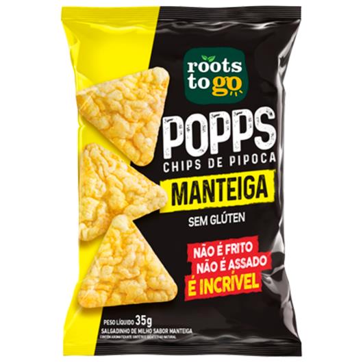 Chips de pipoca Popps manteiga Roots to Go 35g - Imagem em destaque