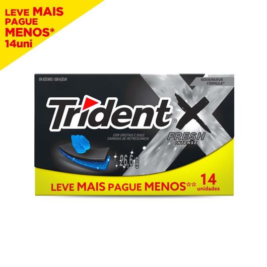 Chiclete Trident X Fresh Intense Embalagem Econômica 26,6g - Imagem em destaque