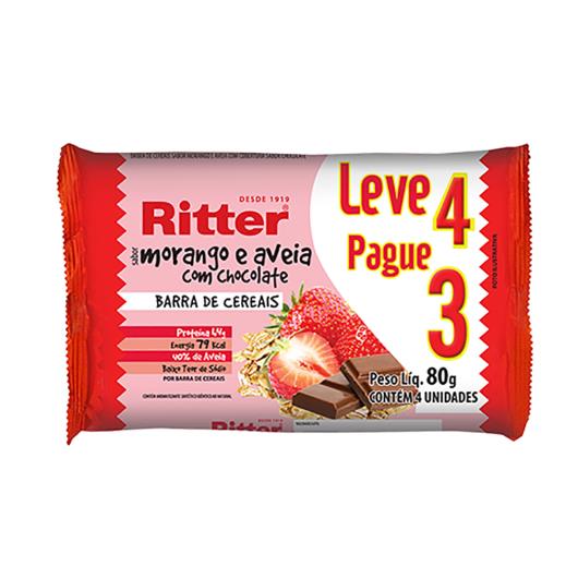 Barra de cereal Ritter morango e aveia com chocolate Leve 4 Pague 3 80g - Imagem em destaque