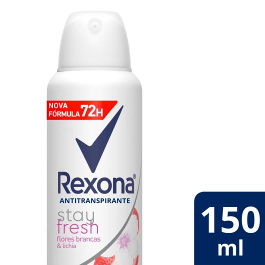 Antitranspirante Aerossol Stay Fresh Flores Brancas & Lichia Rexona 150ml - Imagem em destaque