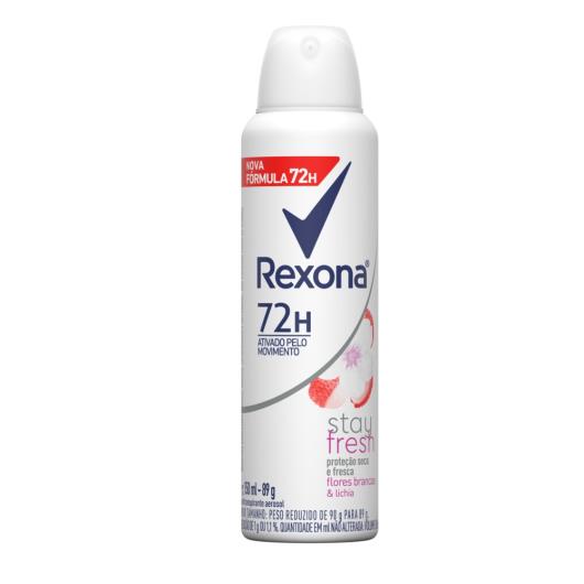 Antitranspirante Aerossol Stay Fresh Flores Brancas & Lichia Rexona 150ml - Imagem em destaque