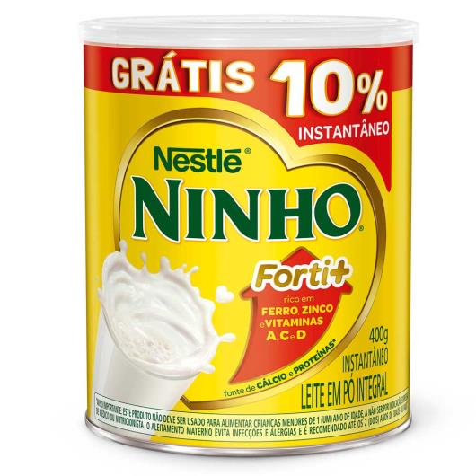 Leite em Pó Grátis 10% integral instantaneo Ninho Nestle 400g - Imagem em destaque