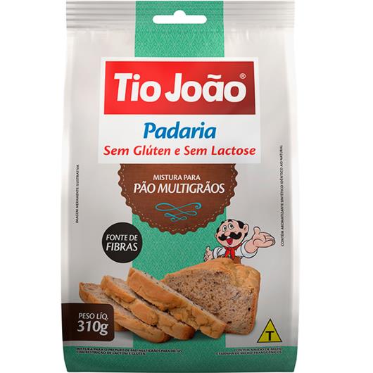 Mistura para Pão Multigrãos Tio João sem glúten e sem lactose 310g - Imagem em destaque