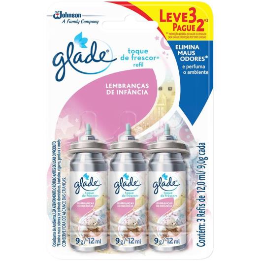 Desodorizador Glade Toque de Frescor Refil Lembranças de Infância Leve 3 Pague 2 - Imagem em destaque