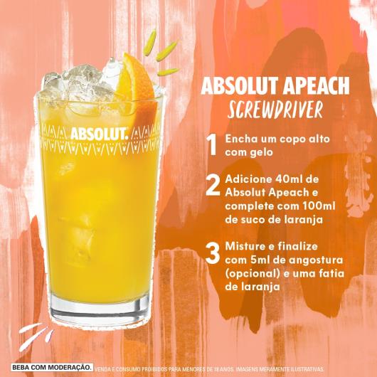 Absolut Vodka Apeach Sueca 750ml - Imagem em destaque