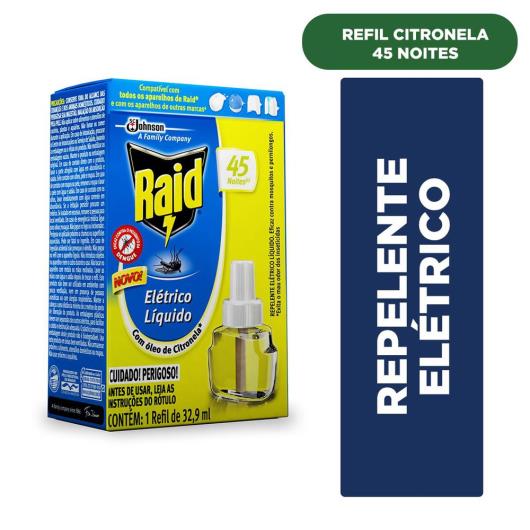 Raid Repelente Eletrico Liquido Refil 45 Noites 32,9ml - Imagem em destaque