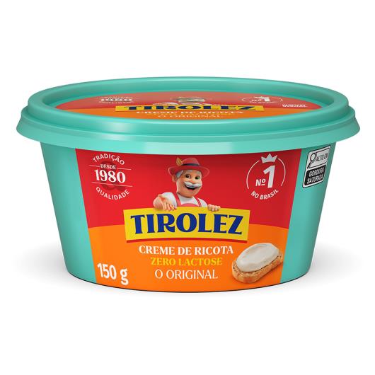 Creme de Ricota Tirolez Zero Lactose Pote 150g - Imagem em destaque
