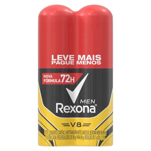 Desodorante Antitranspirante Aerosol Masculino Rexona V8 72 Horas 2 X 150ml - Imagem em destaque