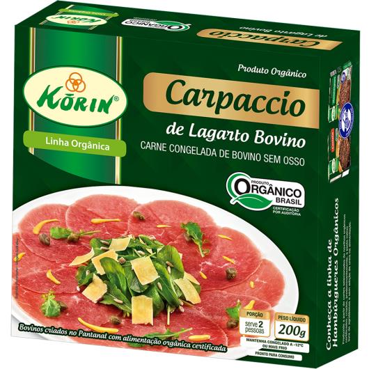 Carpaccio Korin Lagarto Bovino Orgânico 200g - Imagem em destaque