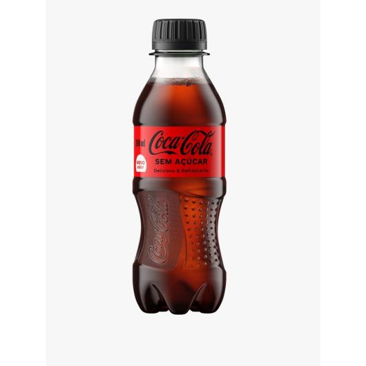 Refrigerante Coca-Cola SEM AÇÚCAR PET 200ML - Imagem em destaque