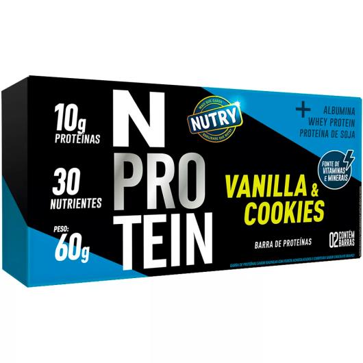 Barra Proteína vanilla e cookie N Nutry 60g - Imagem em destaque