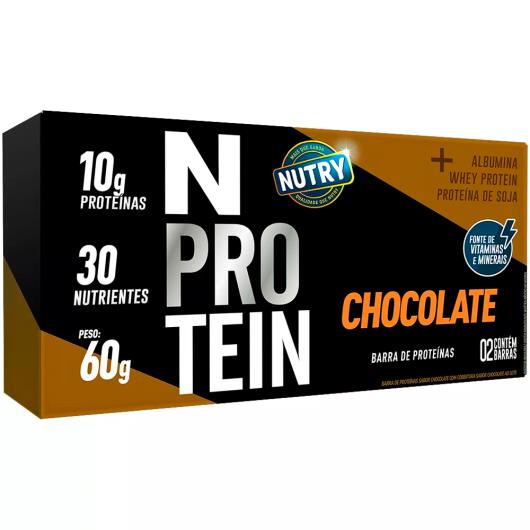 Barra Proteína chocolate N Nutry 60g - Imagem em destaque