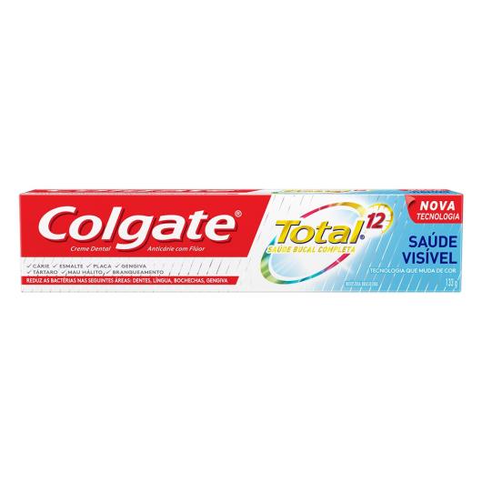 Creme dental total 12 saúde visível Colgate 133g - Imagem em destaque