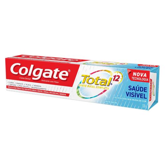 Creme dental total 12 saúde visível Colgate 133g - Imagem em destaque