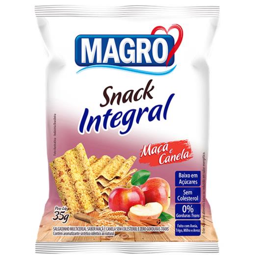 Salgadinho Snack Integral Maçã e Canela Magro Pacote 35g - Imagem em destaque