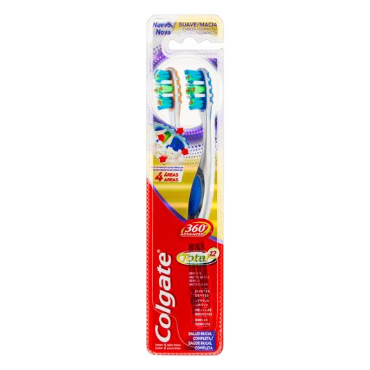 Escova Dental Macia Colgate Total 12 360° 2 Unidades - Imagem em destaque