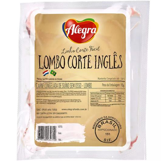 Lombo suíno inglês congelado Alegra 1kg - Imagem em destaque