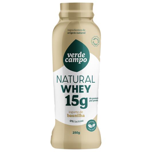 Iogurte Verde Campo Natural Whey Baunilha 15g de Proteínas Frasco 250g - Imagem em destaque