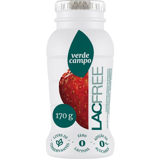 Iogurte Desnatado Morango Zero Lactose Verde Campo Lacfree Frasco 170G - Imagem em destaque