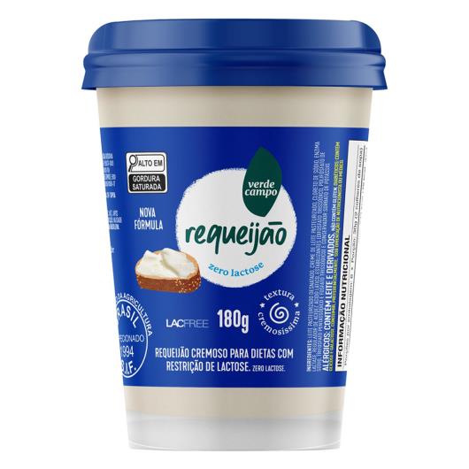 Requeijão Cremoso Zero Lactose Verde Campo Lacfree Copo 180g - Imagem em destaque