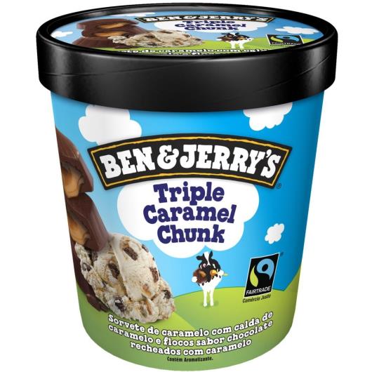 Sorvete de Pote Ben & Jerrys Triple Caramel Chunk 458 ML - Imagem em destaque