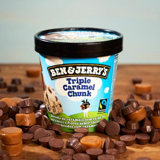 Sorvete de Pote Ben & Jerrys Triple Caramel Chunk 458 ML - Imagem em destaque