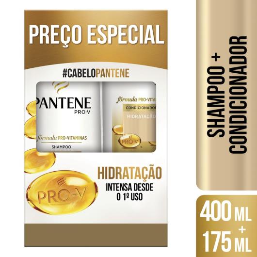 Shampoo 400ml + Condicionador 175ml Pantene Hidratação - Imagem em destaque