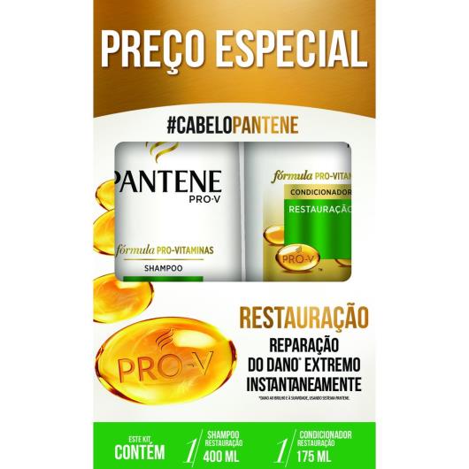 Shampoo 400ml + Condicionador 175ml Pantene Restauração - Imagem em destaque