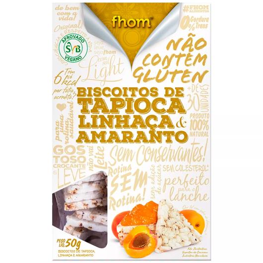 Biscoito de Tapioca linhaça e amaranto zero fhom 50g - Imagem em destaque